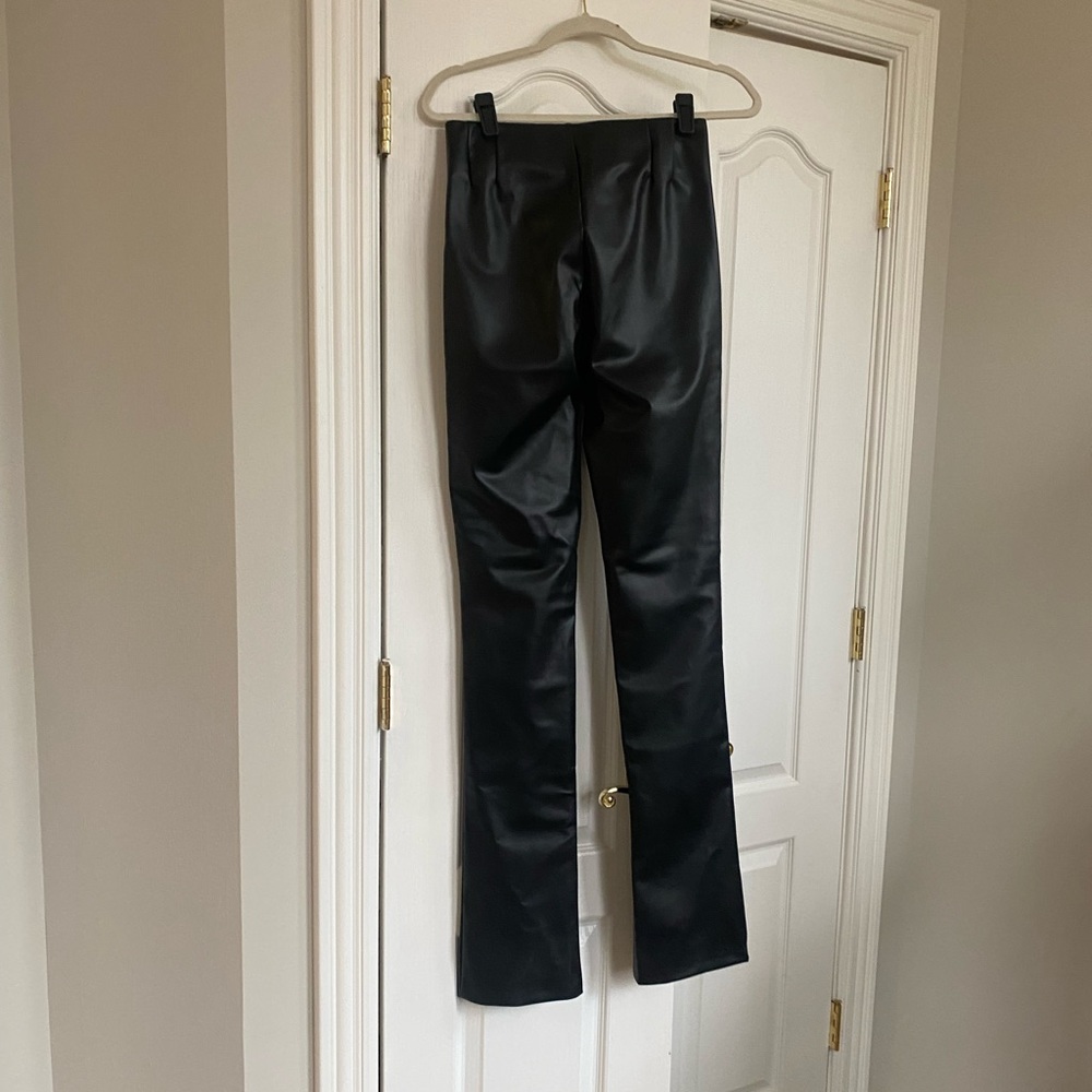 Faux leather pants